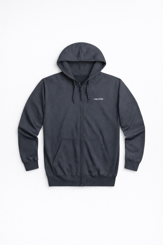 VELTOR Unisex Zip Hoodie – Minimal Design | Premium Streetwear